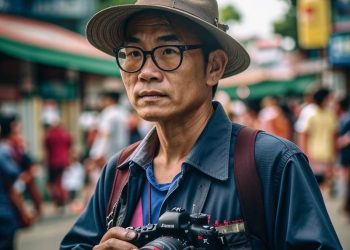Thám tử Đồng Tháp bí mật theo dõi đối tượng.