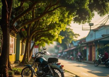 Cu Chi street corner with nostalgic mystery theme.
